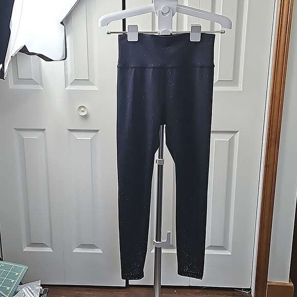 Women's Buff Bunny Black Copper Leggings Size Large Athletic Spandex Compression - Picture 1 of 7